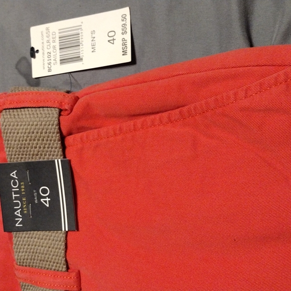 New mens Nautica shorts. Size 40 waist. Sailor red - Picture 4 of 11